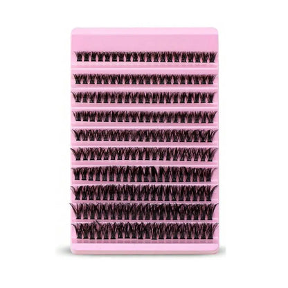 DIY Eyelash Extension Kit 200pcs Individual Lashes Cluster 60D 8-16mm Mix Lash Clusters Bond and Seal and Lash Applicator