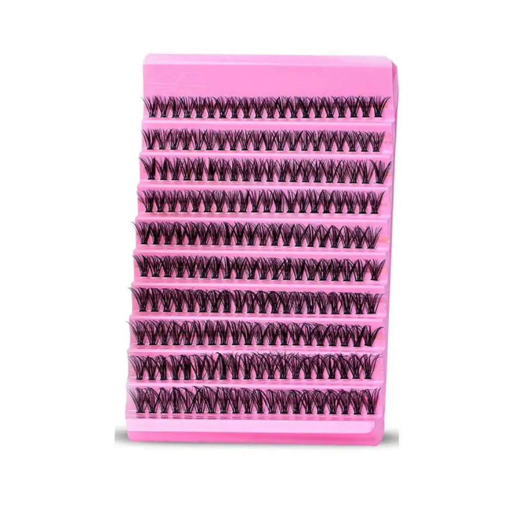 DIY Eyelash Extension Kit 200pcs Individual Lashes Cluster 60D 8-16mm Mix Lash Clusters Bond and Seal and Lash Applicator